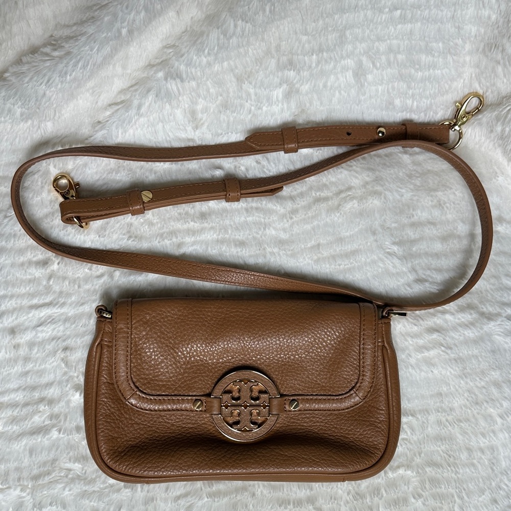 Tory Burch Brown Leather Crossbody Bag - Picture 2 of 11
